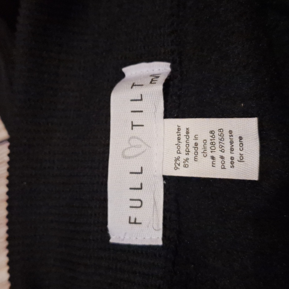 Full Tilt Leggings, Black Leggings, Stretchy Leggings, Mid-calf, Size M/L - Picture 3 of 6